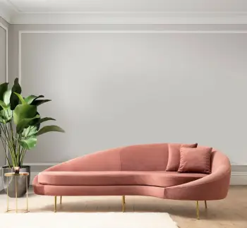 Divan treshe Atelier del Sofa, Eses anash djathtas, rozë