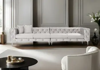 Divan katër vendesh Atelier del Sofa, Como, ngjyrë gri e çelët