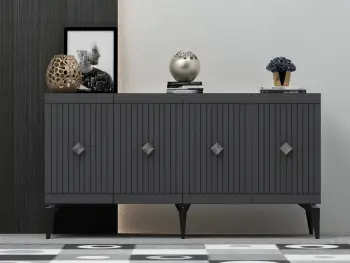 Konsolë Hanah Home, Midas, antracit, argjend