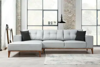 Kënd divan-krevat Atelier del Sofa, Montana kënd majtas (Chl+3R), ngjyrë gri e çelët