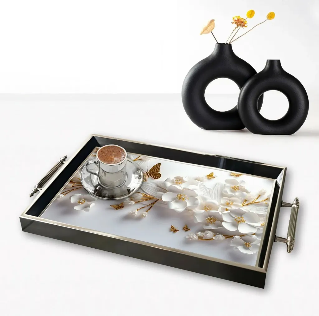 Tabaka dekorative prej qelqi, Aberto Design, TPG9810, shumëngjyrëshe - 1