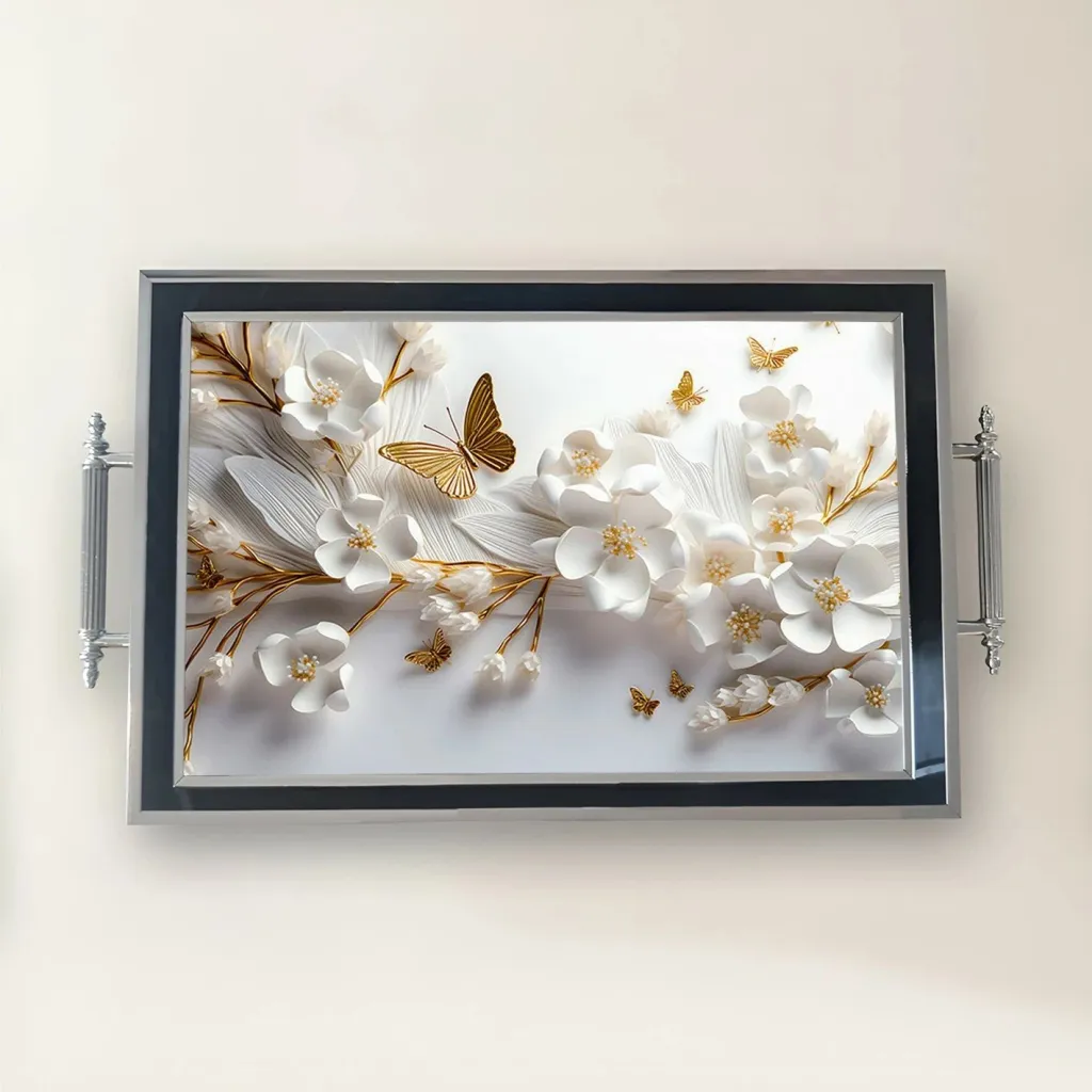 Tabaka dekorative prej qelqi, Aberto Design, TPG9810, shumëngjyrëshe - 2