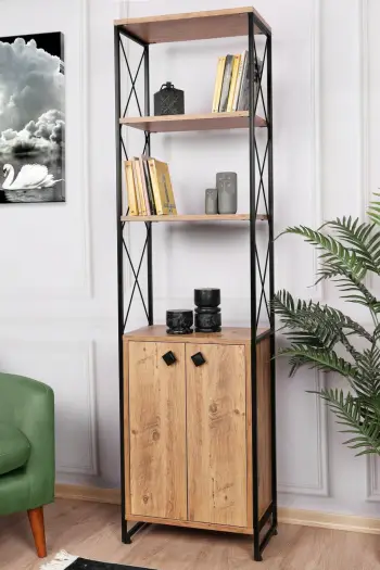 Raft librash industrial Hanah Home, ngjyrë pishë, Tervel