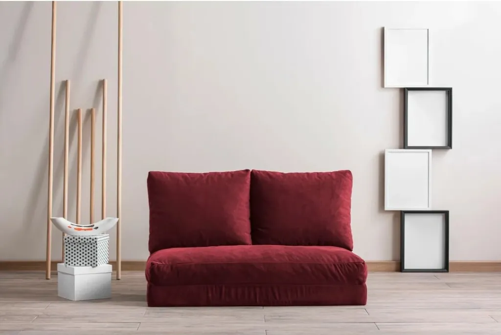 Divan-krevat 2 vende, Atelier del Sofa, Taida, ngjyrë e kuqe e errët - 1