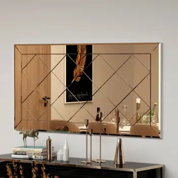 Pasqyrë Zeora, ngjyrë bronzi, Hanah Home, 60x120cm
