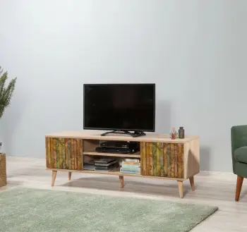 Komodë TV Hanah Home, Truva-725, ngjyrë lisi Sonoma