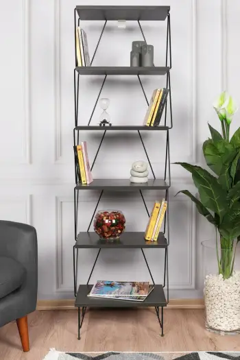 Raft librash Hanah Home, Balaban, ngjyrë antracit