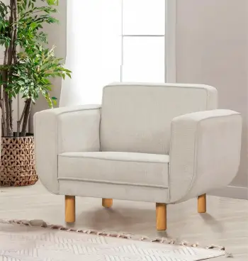 Karrige Wing Atelier del Sofa, Larus Berjer, ngjyrë lisi dhe krem