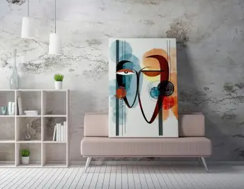 Pikturë dekorative në kanavacë Wallity, WY244, shumëngjyrëshe, 70x100cm