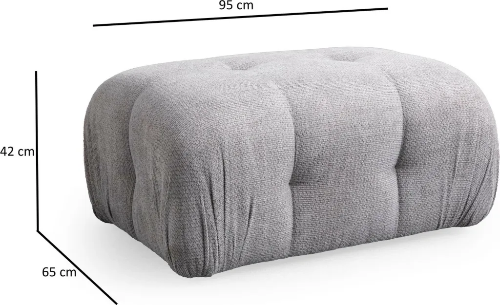 Kënd-sofë Atelier del Sofa, Petite 3, ngjyrë gri e çelët - 11