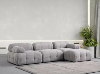 Kënd-sofë Atelier del Sofa, Petite 3, ngjyrë gri e çelët