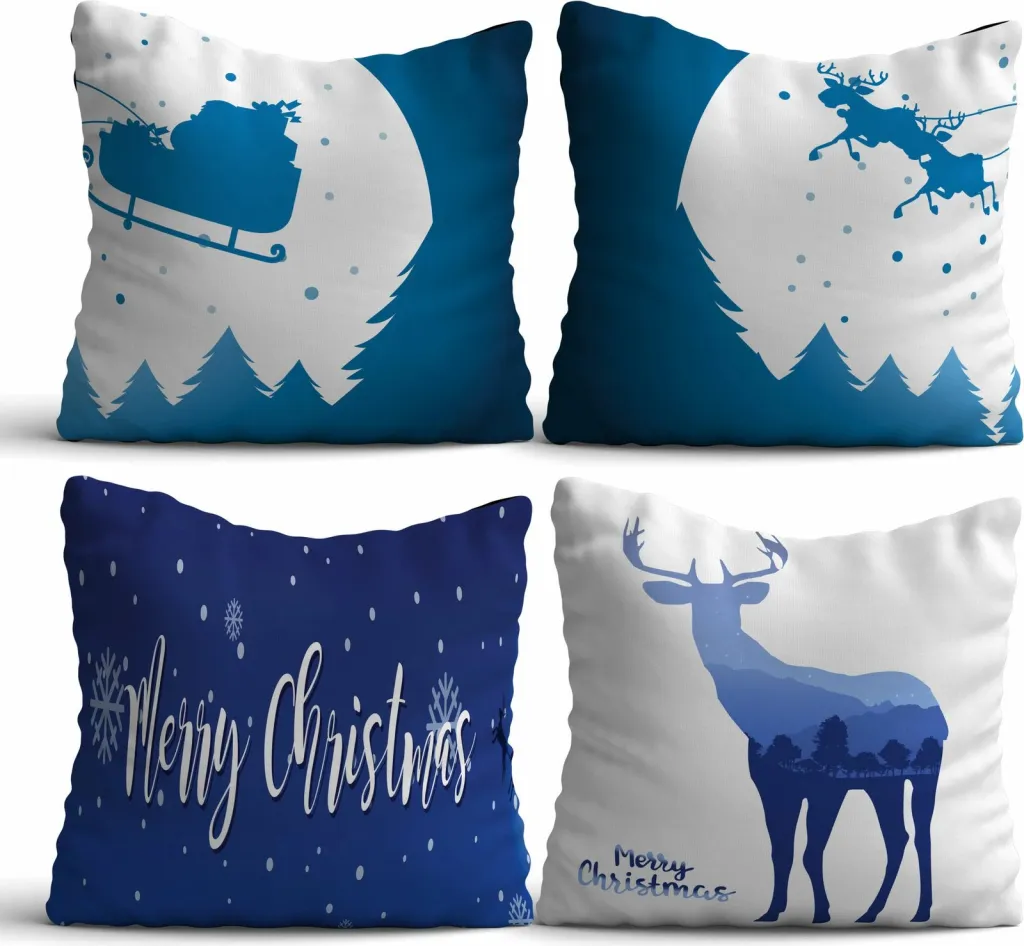 Set jastëkësh dekorativ (4 copë), Aberto Design, NYXMAS03 - 1