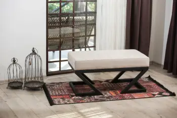 Puf Abay, kadife bezhë, Atelier del Sofa