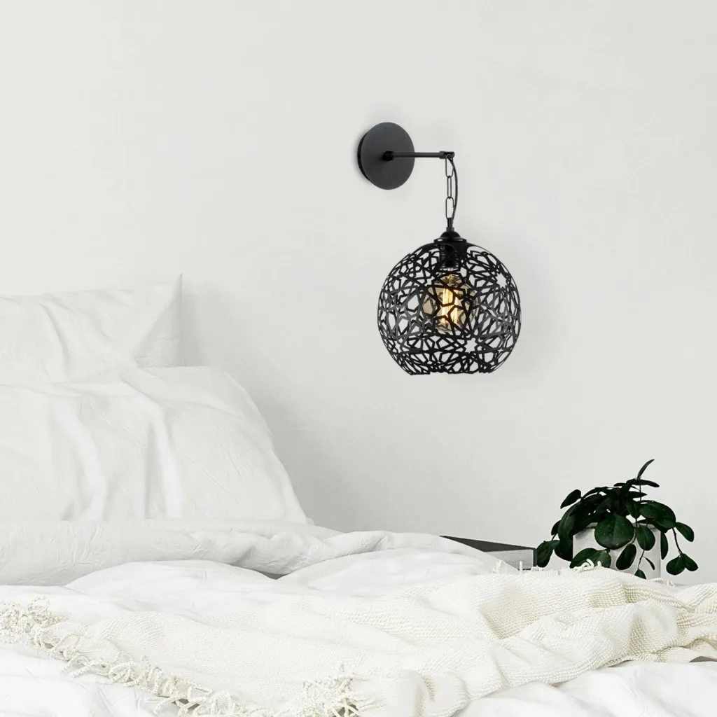 Llambë muri Opviq Fellini MR-710, metal i zi - 3