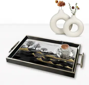Tabaka dekorative prej qelqi, Aberto Design, TPG9827, shumëngjyrëshe