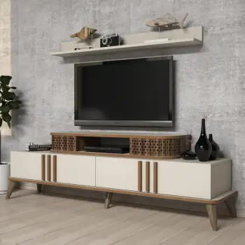 Komodë TV Hanah Home, Eylül, ngjyrë krem
