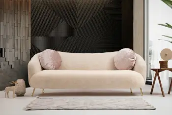 Divan treshe Atelier del Sofa, ngjyrë bezhë, Lily