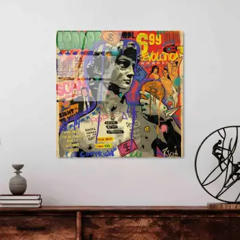 Pikturë dekorative prej xhami të temperuar, shumëngjyrëshe, Wallity UV-839, 50x50cm
