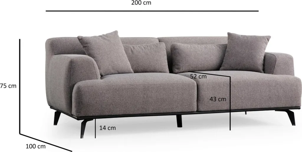Divan dy vendësh Atelier del Sofa, Jaguar 2, kafe-gri - 9
