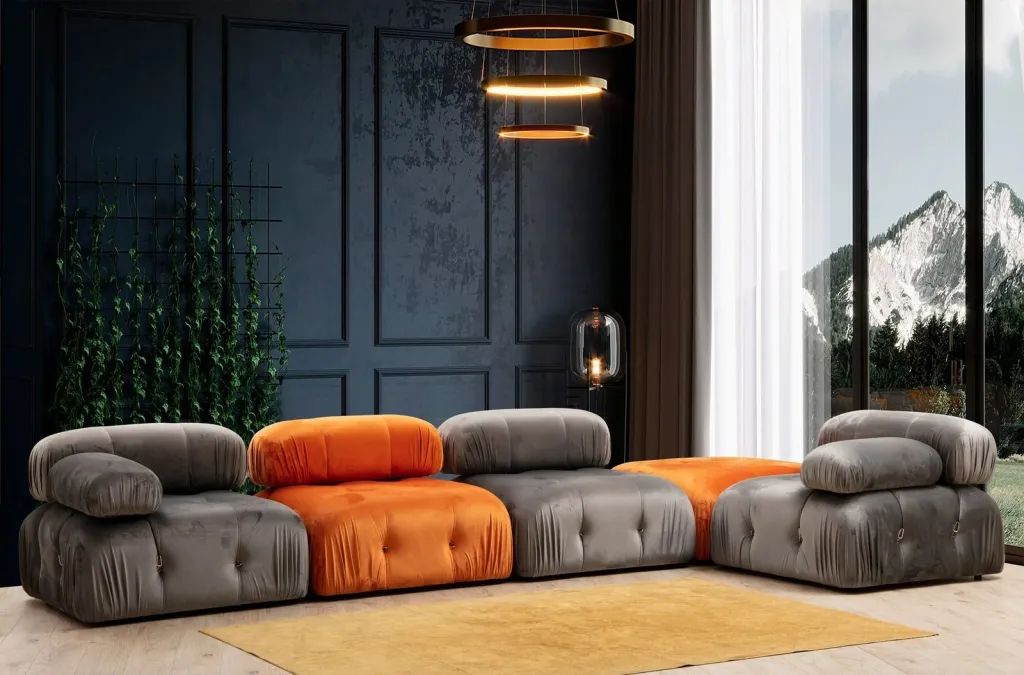 Puf Bubble portokalli, Tuffet Atelier del Sofa - 3
