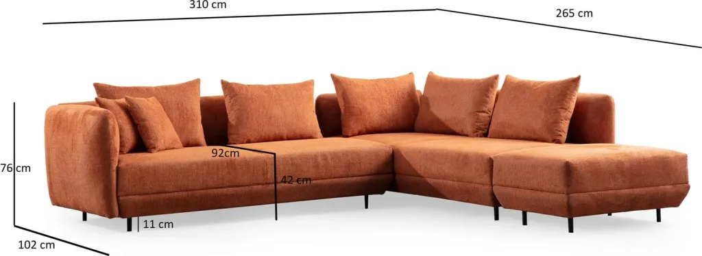 Këndare Floransa, portokalli, Atelier del Sofa - 11