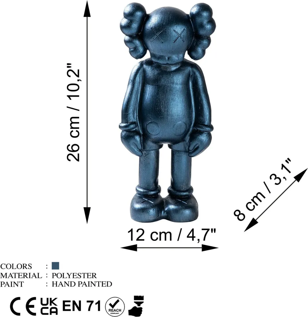 Objekt dekorativ Aberto Design, ngjyrë blu e errët, Yak-051-D - 7