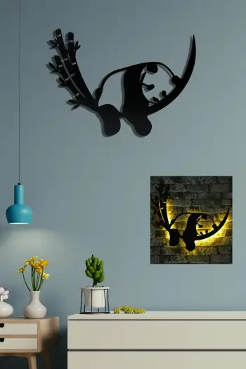 Dritë dekorative LED, panda e vogël, ngjyrë e verdhë
