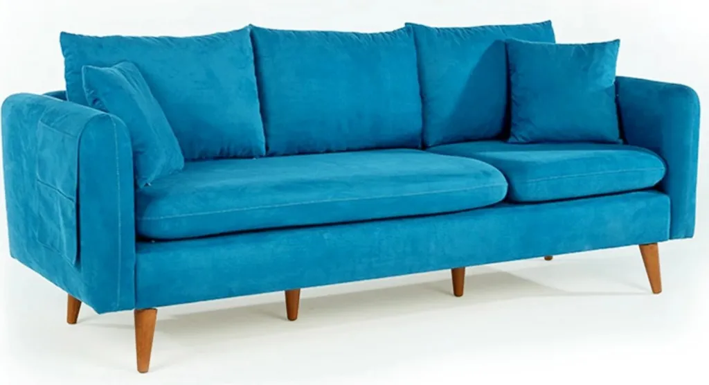 Set divani Atelier del Sofa, Sofia-TKM05-0201, ngjyrë kaltër e errët - 4