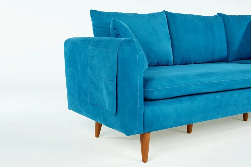 Set divani Atelier del Sofa, Sofia-TKM05-0201, ngjyrë kaltër e errët - 5