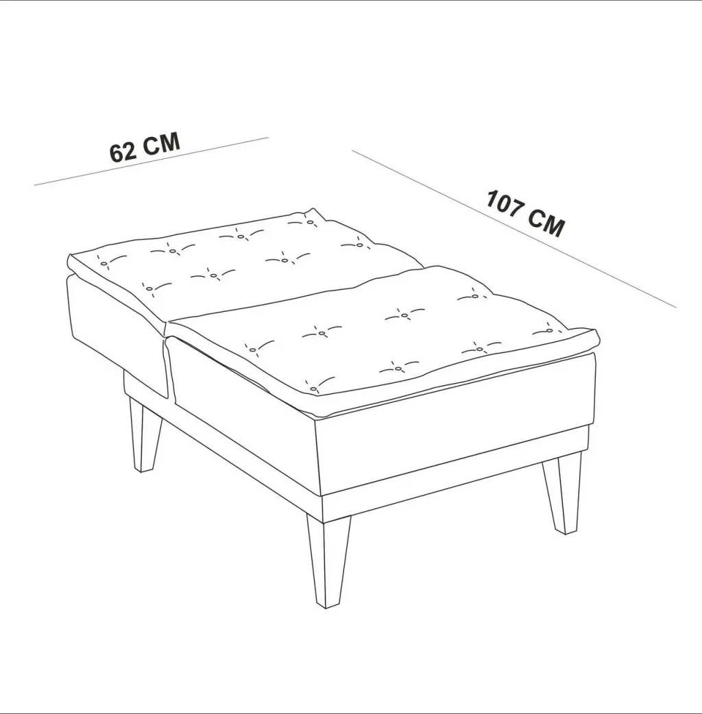 Set divan-krevat Atelier del Sofa, ngjyrë gri, Fuoco-TKM03-1008 - 13