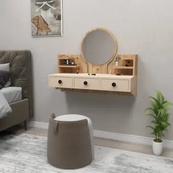 Tavolinë Grimi Polina, pishë atlantike, bezhë