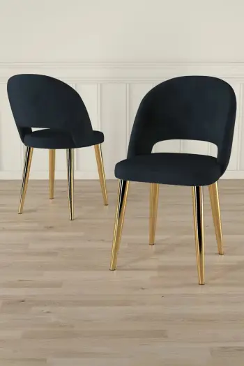 Set Karrigesh (4 Copë) Pane, antracit, artë