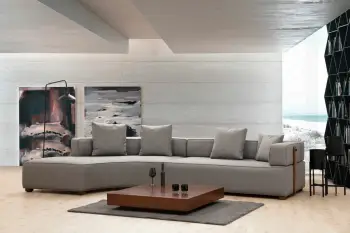 Kënd-sofa Atelier del Sofa, Gondol-1 (CHL-3R), ngjyrë gri