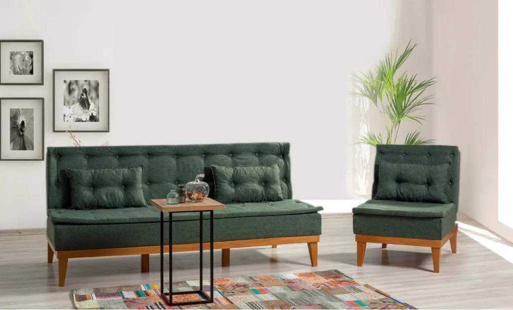 Set divani-krevat Atelier del Sofa, ngjyrë e gjelbër, Fuoco-TKM07-1070 - 2