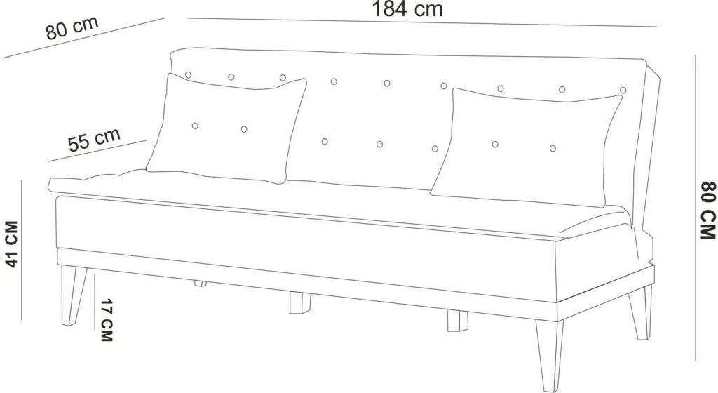 Set divani-krevat Atelier del Sofa, ngjyrë e gjelbër, Fuoco-TKM07-1070 - 11