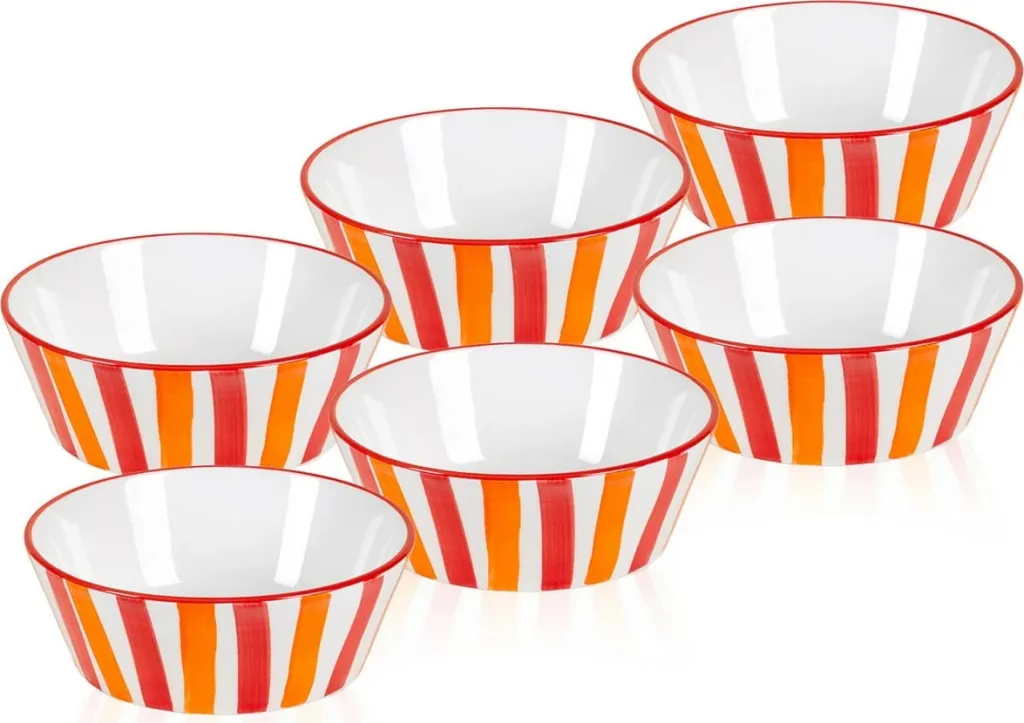 Set tasash qeramike (6 copë), portokalli, Hermia, JOY0009 - 6