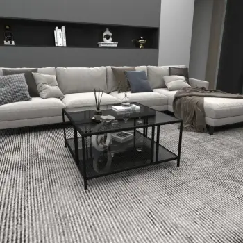 Tavolinë e ulët Hanah Home Uranüs, ngjyrë e zezë, fume