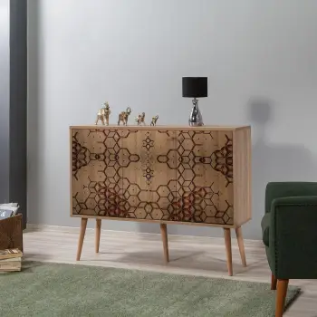 Konsol Hanah Home, Mega-720, ngjyrë lisi Sonoma