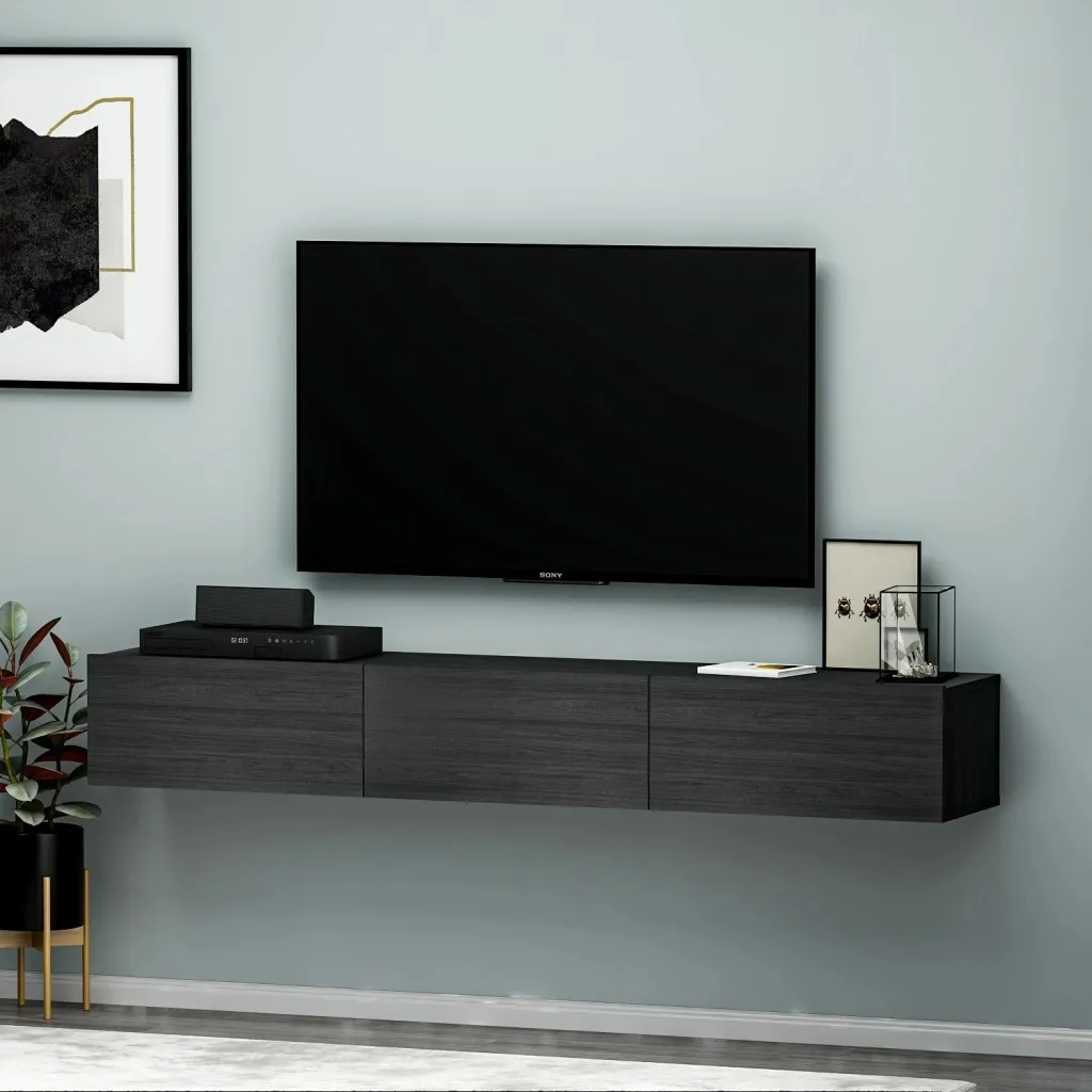Komodë TV Hanah Home, ngjyrë terrakote e zezë - 2