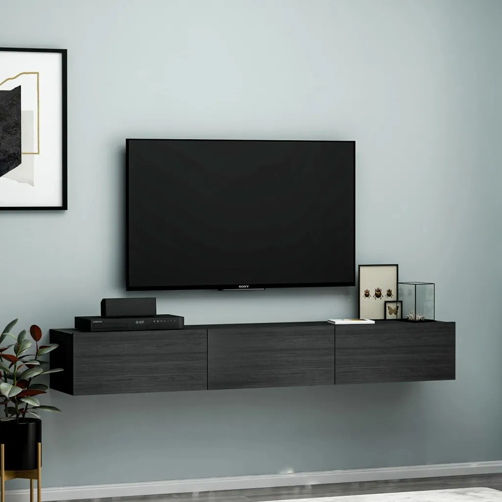 Komodë TV Hanah Home, ngjyrë terrakote e zezë - 3