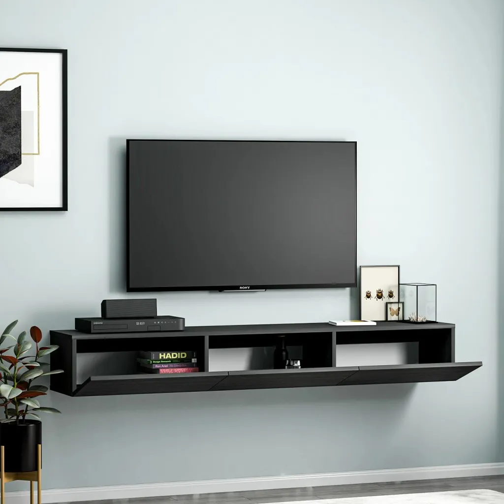 Komodë TV Hanah Home, ngjyrë terrakote e zezë - 4