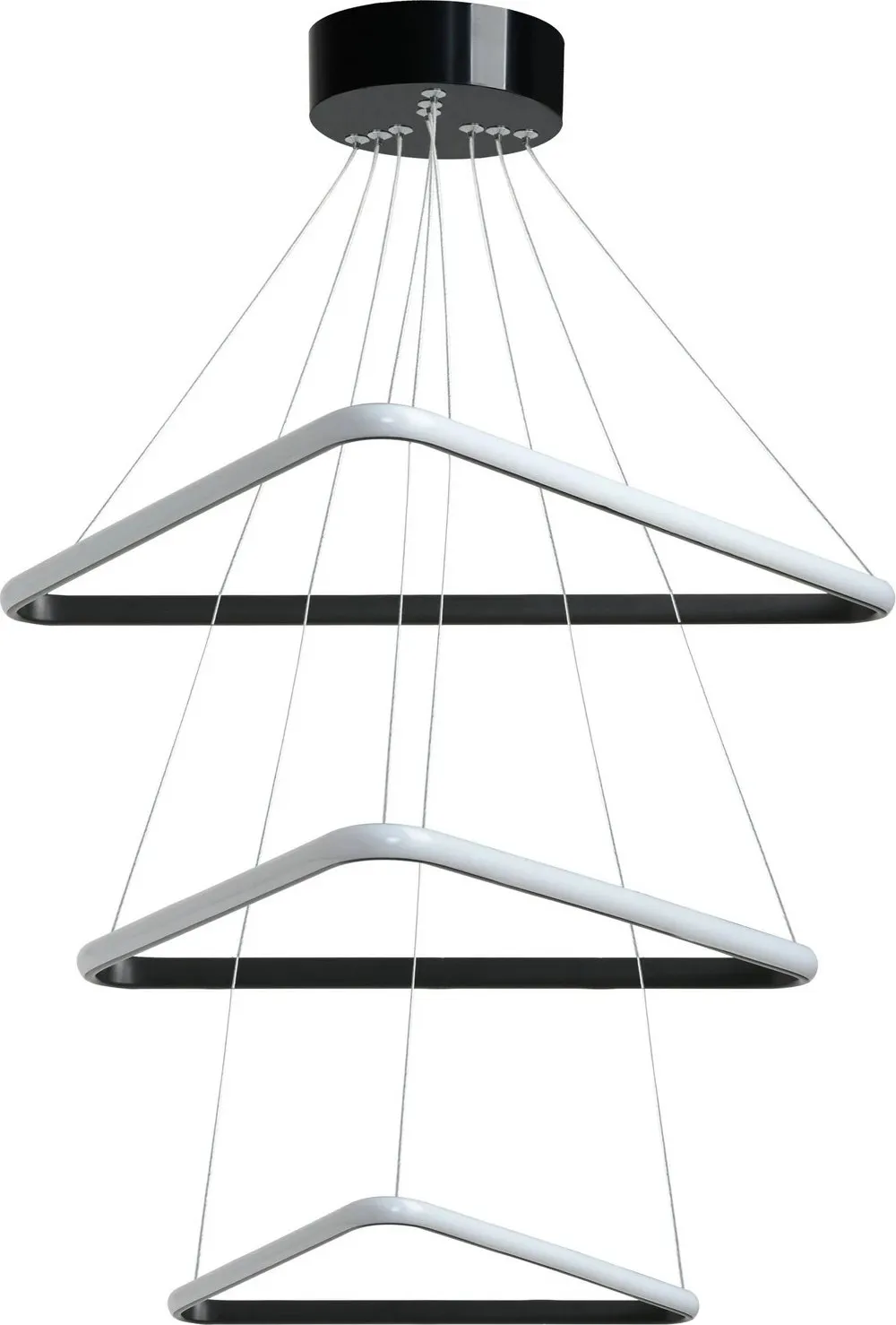 Llambë tavani Opviq, set trekëndësh Trinity, trup i zi, dritë e verdhë - 3