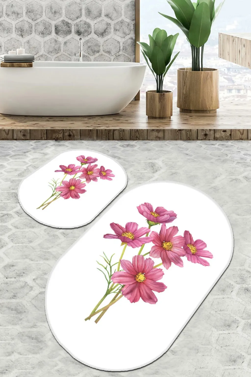 Set tapetash për banjo (2 copë), Mijölnir, Sitivo Djt, e bardhë - 1