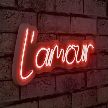Dritë dekorative LED plastike, L'amour, e kuqe