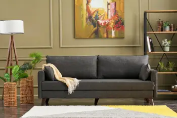 Krevat-sofë treshe, ngjyrë antracit, Bella Sofa Bed