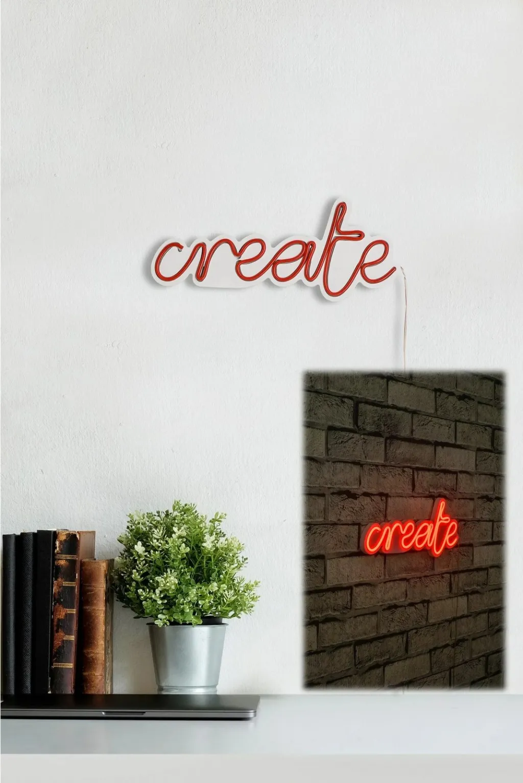 Dritë dekorative LED plastike, BOSS, ngjyrë e kuqe - 3