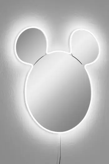 Pasqyrë me Ndriçim LED Mickey Silver, bardhë