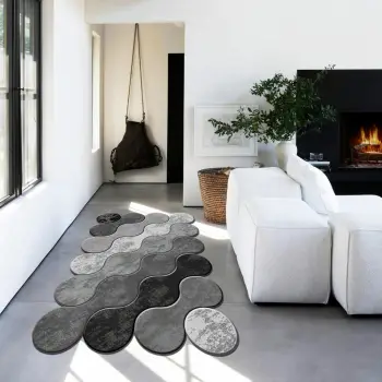 Qilim (50x80) Conceptum Hypnose, Wookece292, bardhë, gri, e zezë