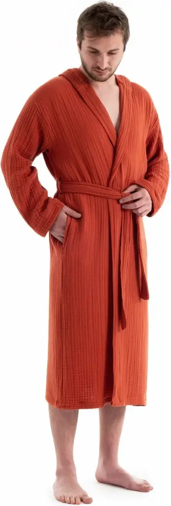 Rrobdeshamber unisex Mijölnir, muslin, ngjyrë e kuqe qeramike (Tile Red), L/XL