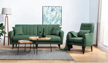 Set divan-krevat Atelier del Sofa, ngjyrë e gjelbër, AQUA-TAKIM7-S 1070